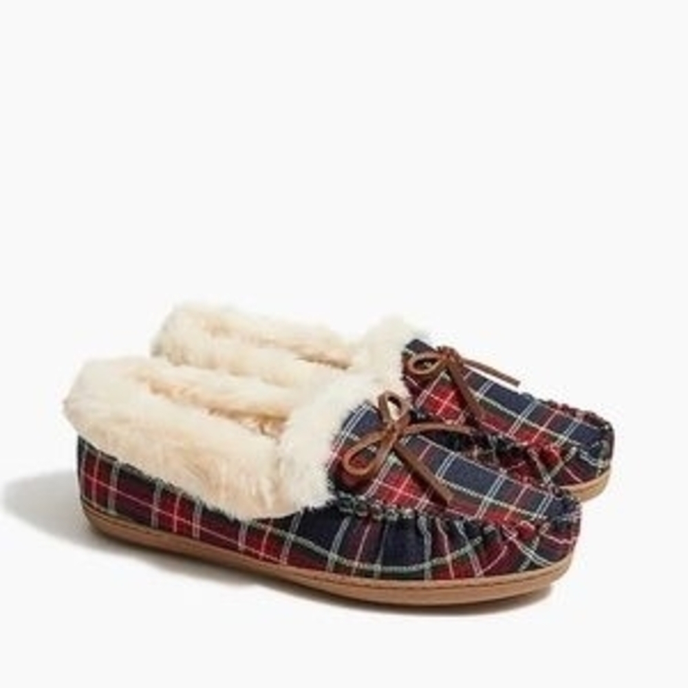 Plaid Moccasin Slippers